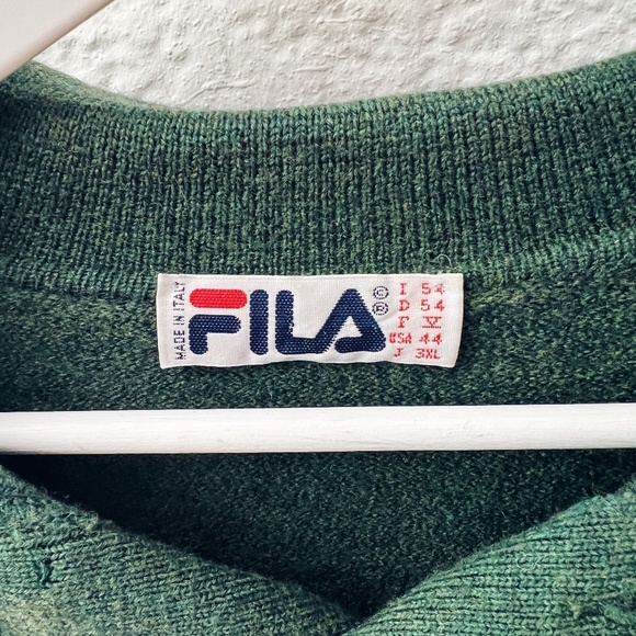 Vintage FILA 100% wool polo sweatshirt - Picture 3 of 3